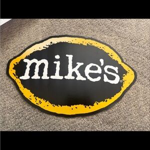 Mike’s hard lemonade sign man cave Pic Shows Front & Back Cardboard Not Tin